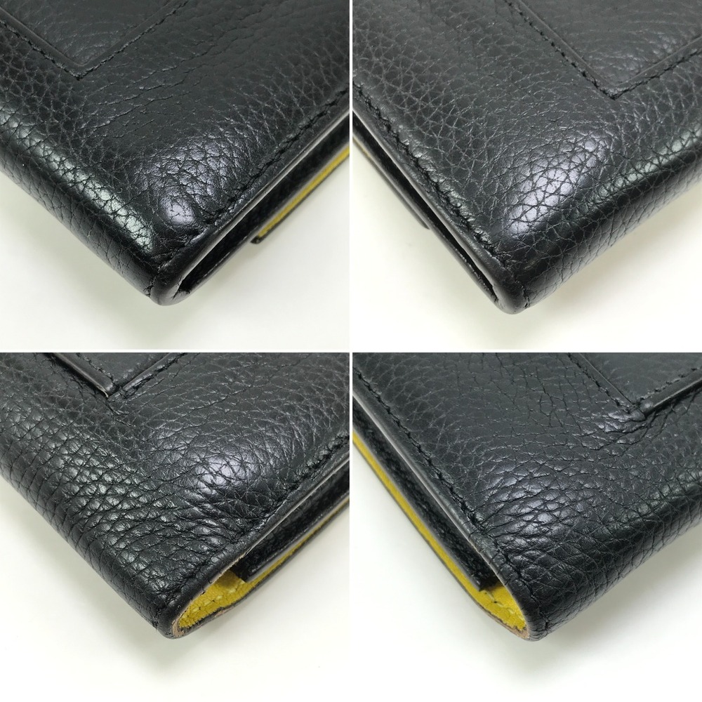 Celine Flap Multi Function Wallet Black Yellow - image 7
